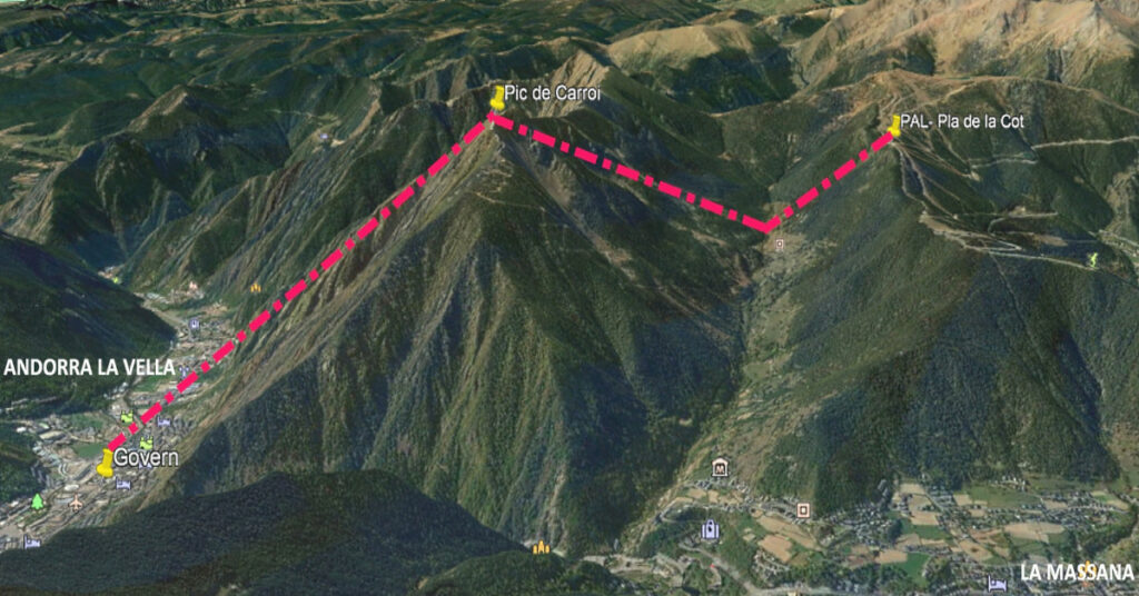 un mapa recrea un projecte de telefèric a Andorra
