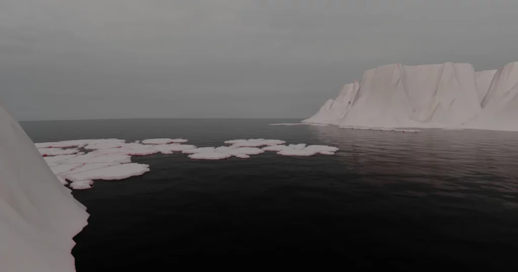 Iceberg, South Pole, North Pole, Ice Sheet, 3D Illustration